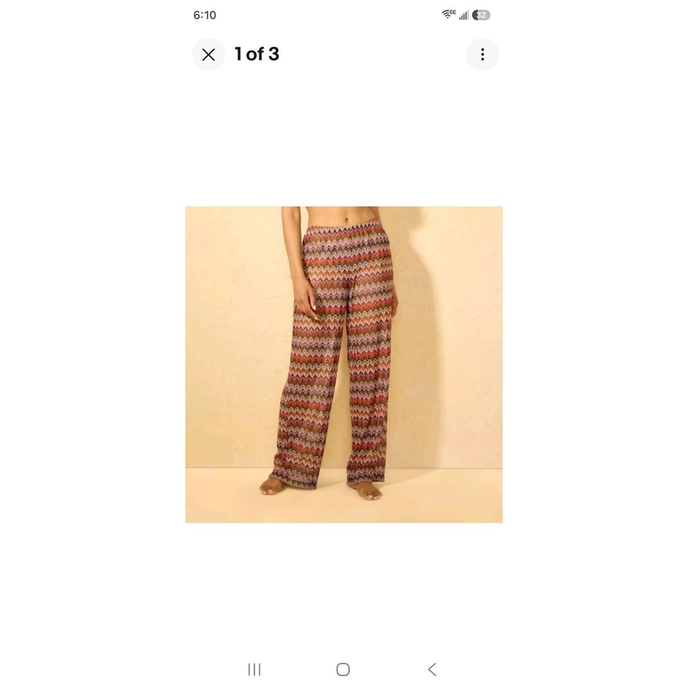Women's SM Zig-Zag Beachy Crochet Swim Cover Up Pants Shade & Shore Multi (279)